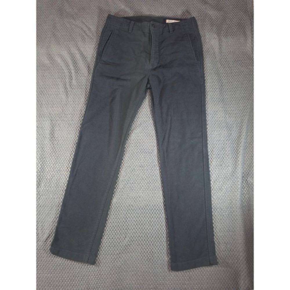 Outerknown Black Chino Pants Straight Leg Button Fly Sustainable Trousers 32x31